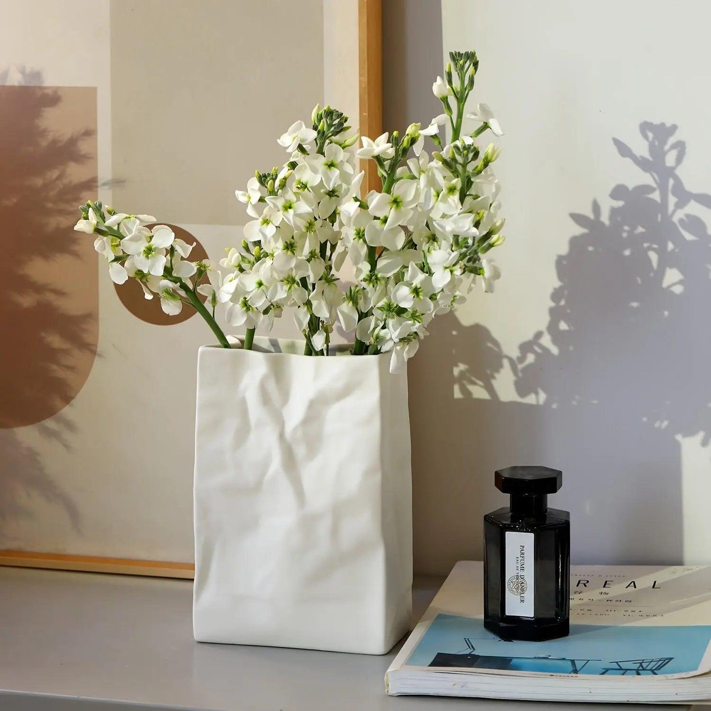 Elegant Floral Paper Vase