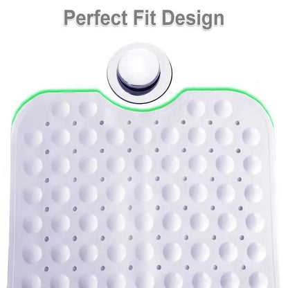 Fun Kids Bath Mat with Suction Cups and Colorful Designs