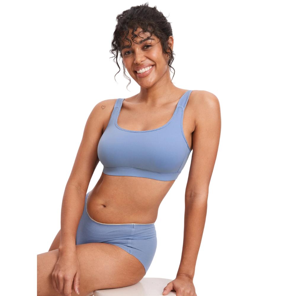 Velcro All-in-One Wireless Nursing Bra for Pumping & Breastfeeding Support-5
