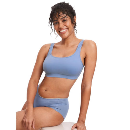Velcro All-in-One Wireless Nursing Bra for Pumping & Breastfeeding Support-5