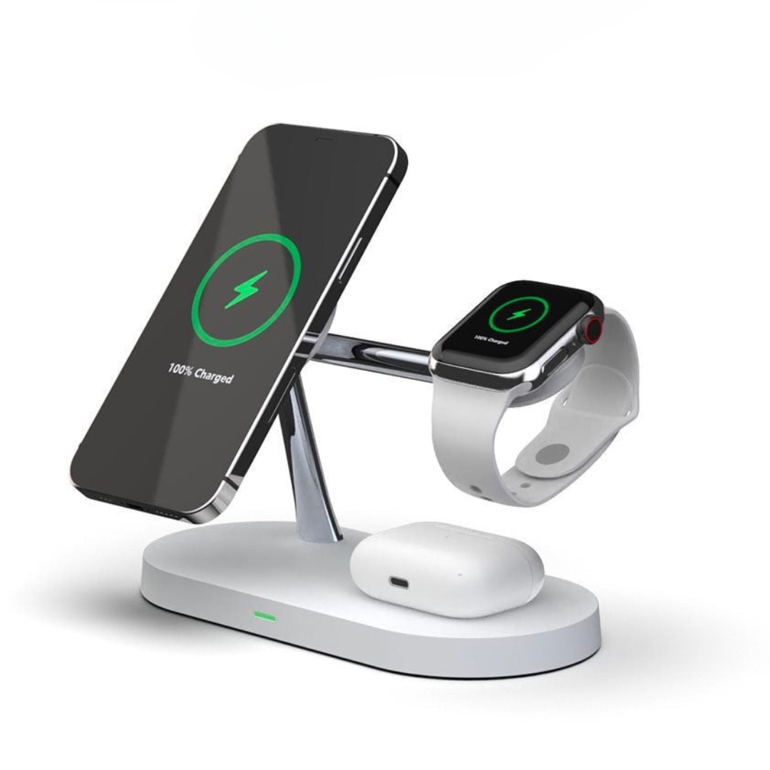 VeloCharge | Stylish Multi-Device Wireless Charging Station with LED Light 5