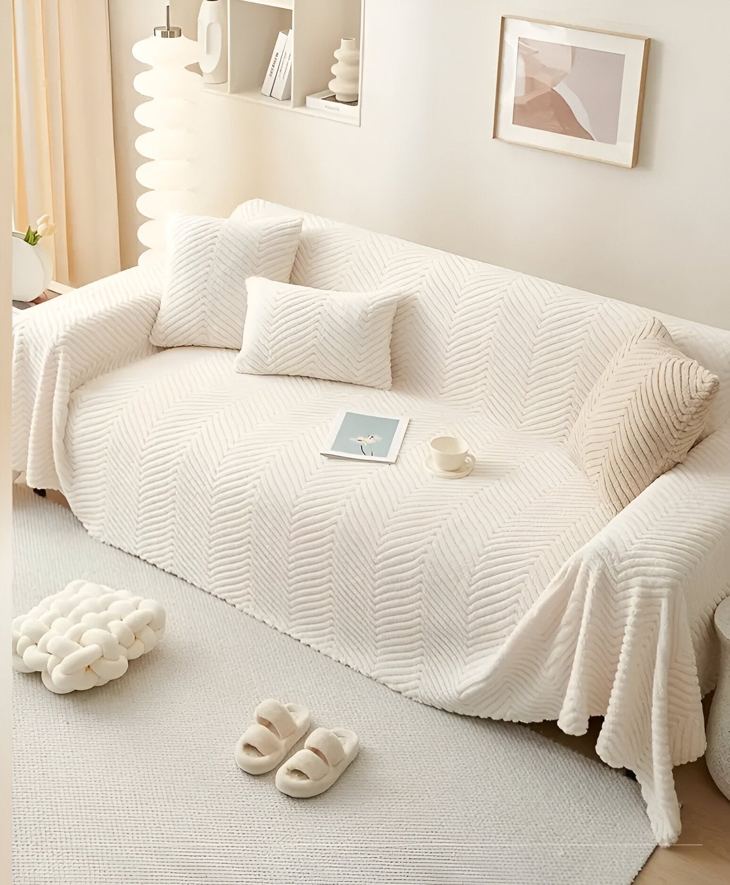 Durable Grip Faux Sofa Slipcover