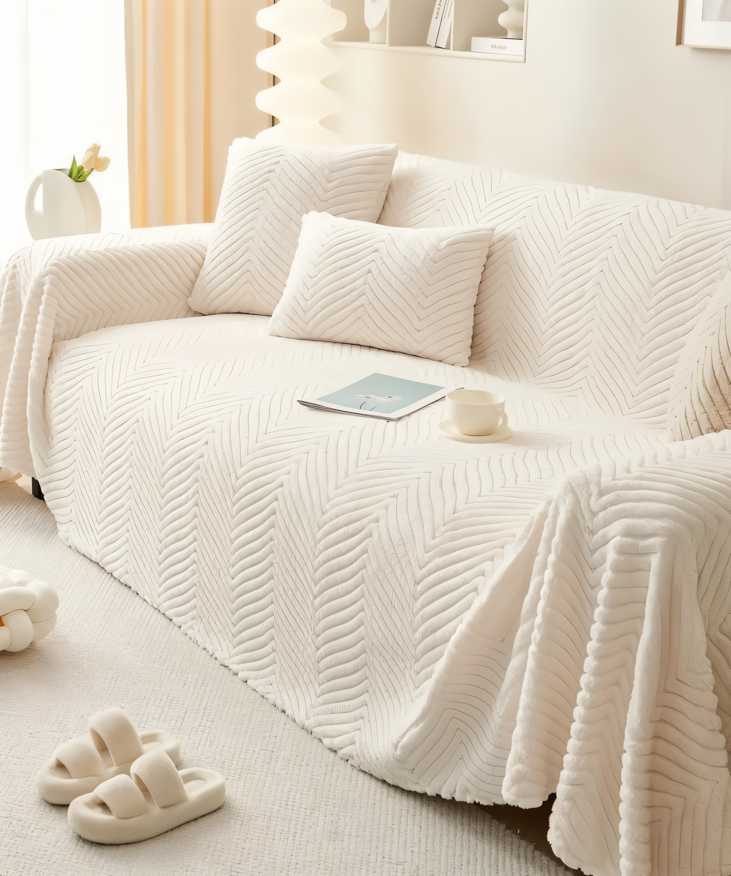Durable Grip Faux Sofa Slipcover