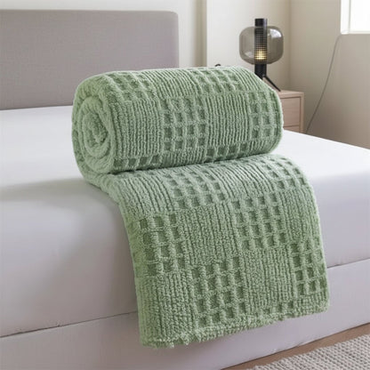Plush Waffle Weave Blanket for Cozy Home Decor - Fesara