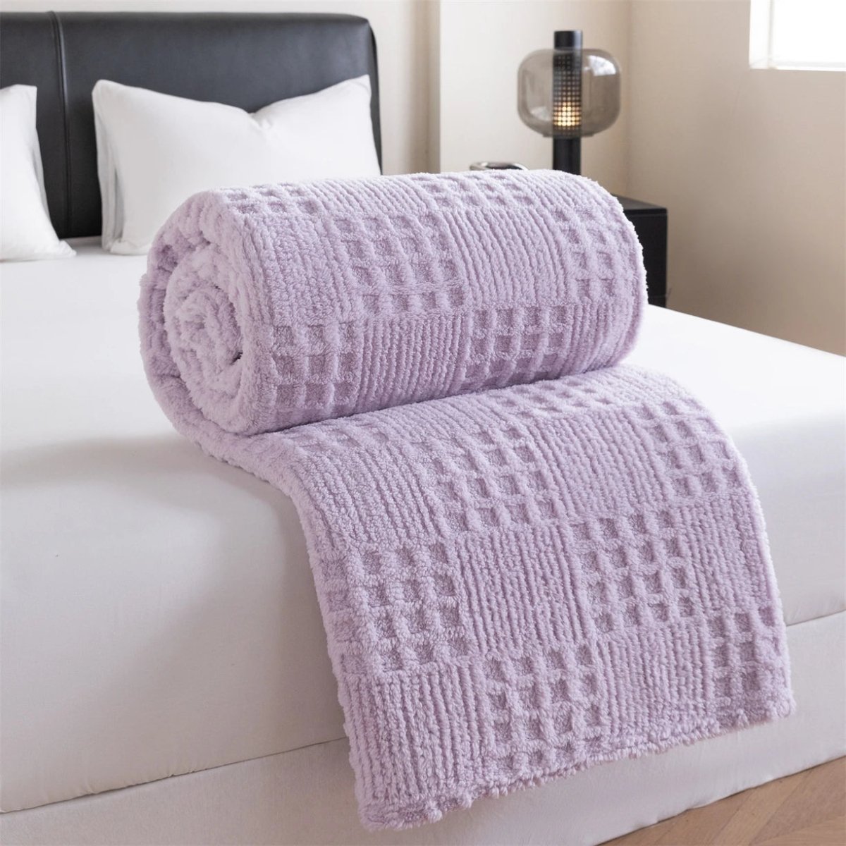 VelvetNest | Luxurious Soft Thick Waffle Jacquard Blanket 10
