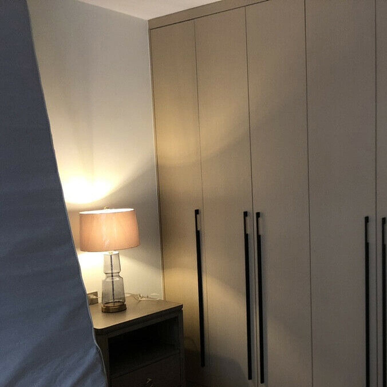 Sleek Metal and Glass Desk Lamp