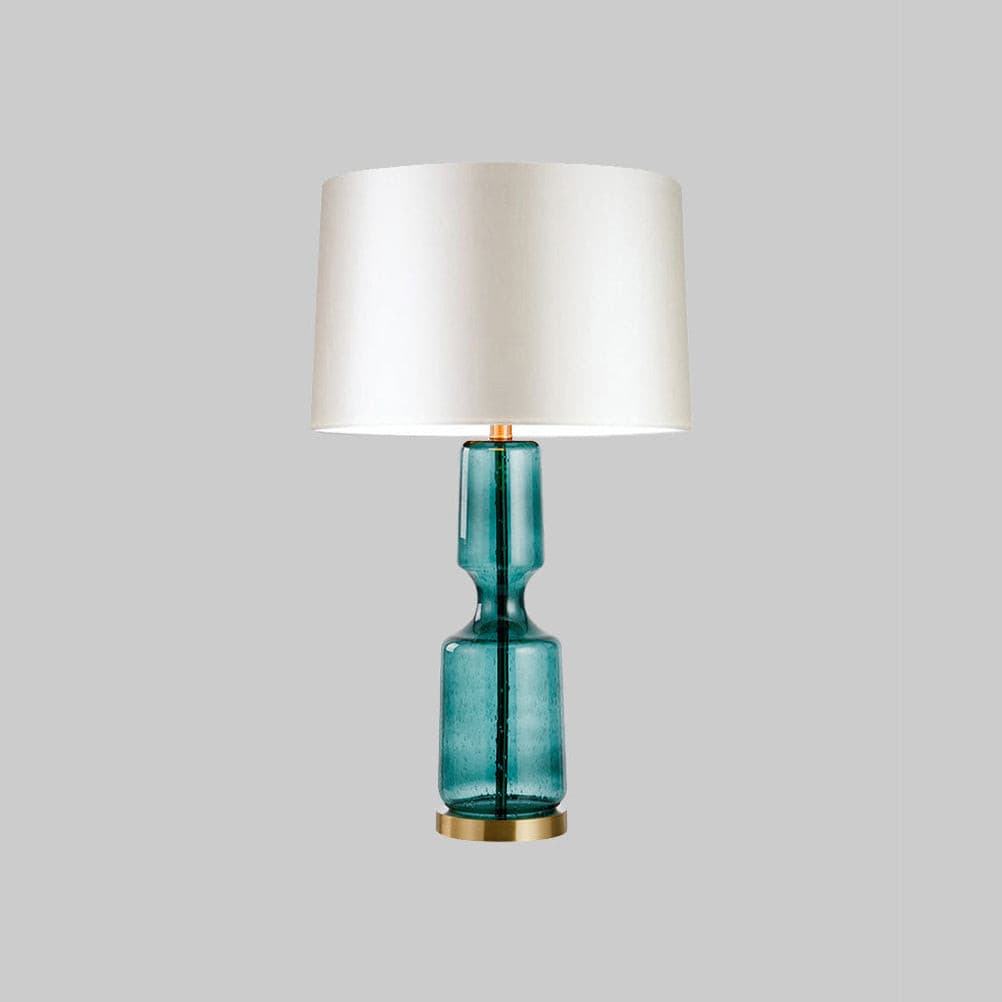 Sleek Metal and Glass Desk Lamp