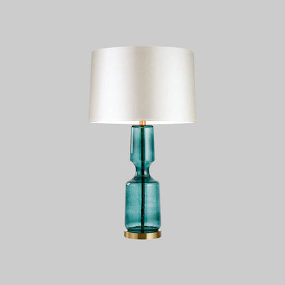 Sleek Metal and Glass Desk Lamp