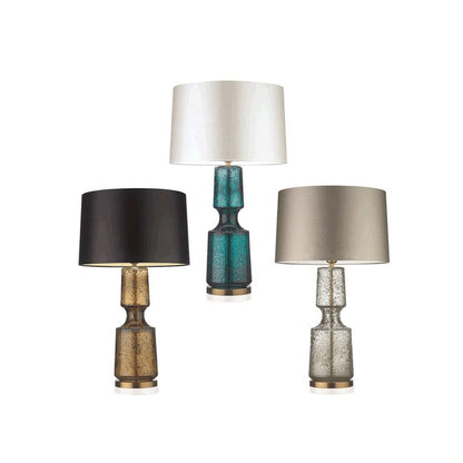 Sleek Metal and Glass Desk Lamp