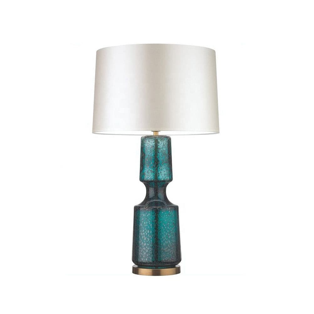 Sleek Metal and Glass Desk Lamp