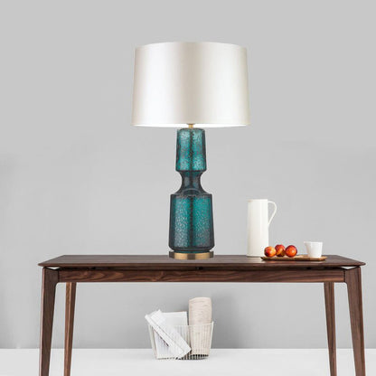 Sleek Metal and Glass Desk Lamp