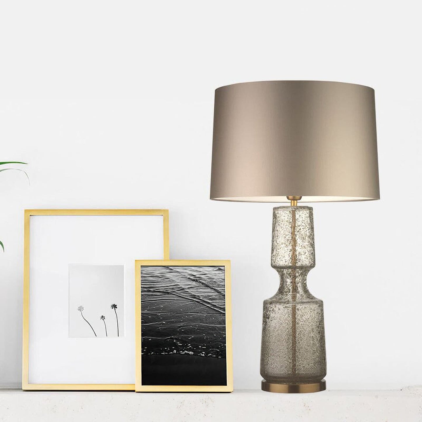Sleek Metal and Glass Desk Lamp