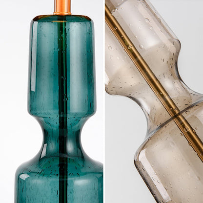 Sleek Metal and Glass Desk Lamp