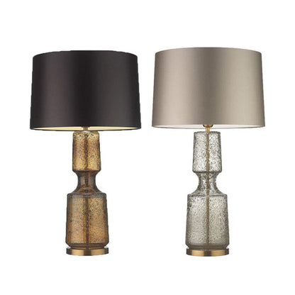 Sleek Metal and Glass Desk Lamp