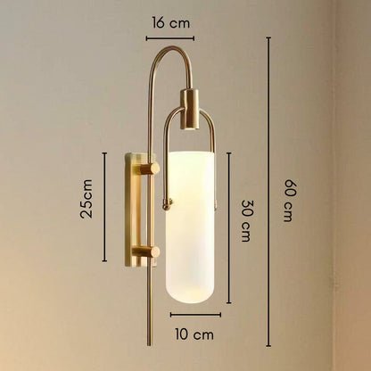 Metal Frame Glass Panel Lamp