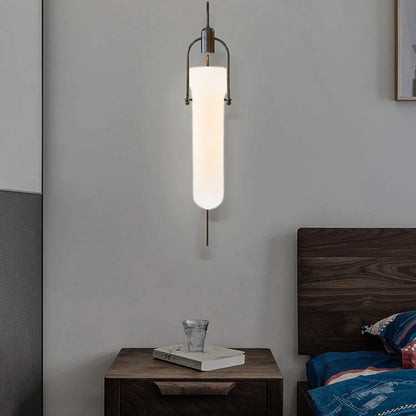 Metal Frame Glass Panel Lamp