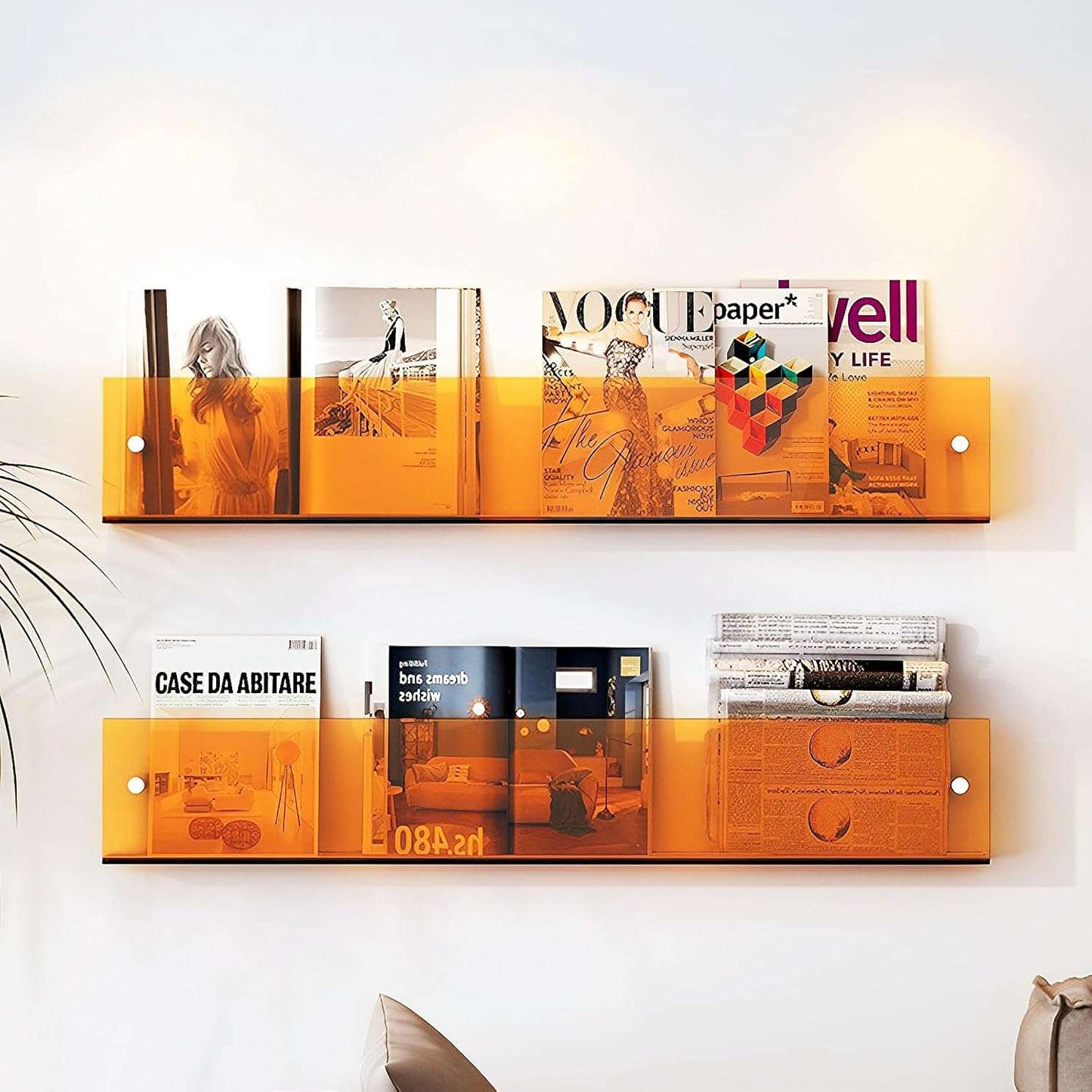 Modern Floating Wall Magazine Holder