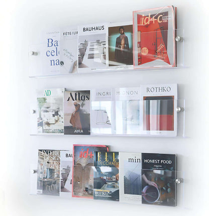 Modern Floating Wall Magazine Holder