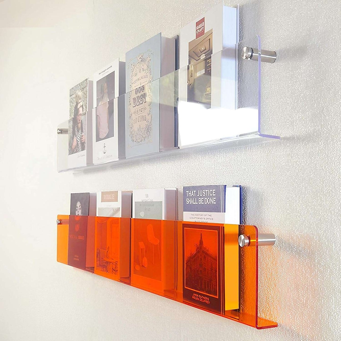 Modern Floating Wall Magazine Holder - Fesara
