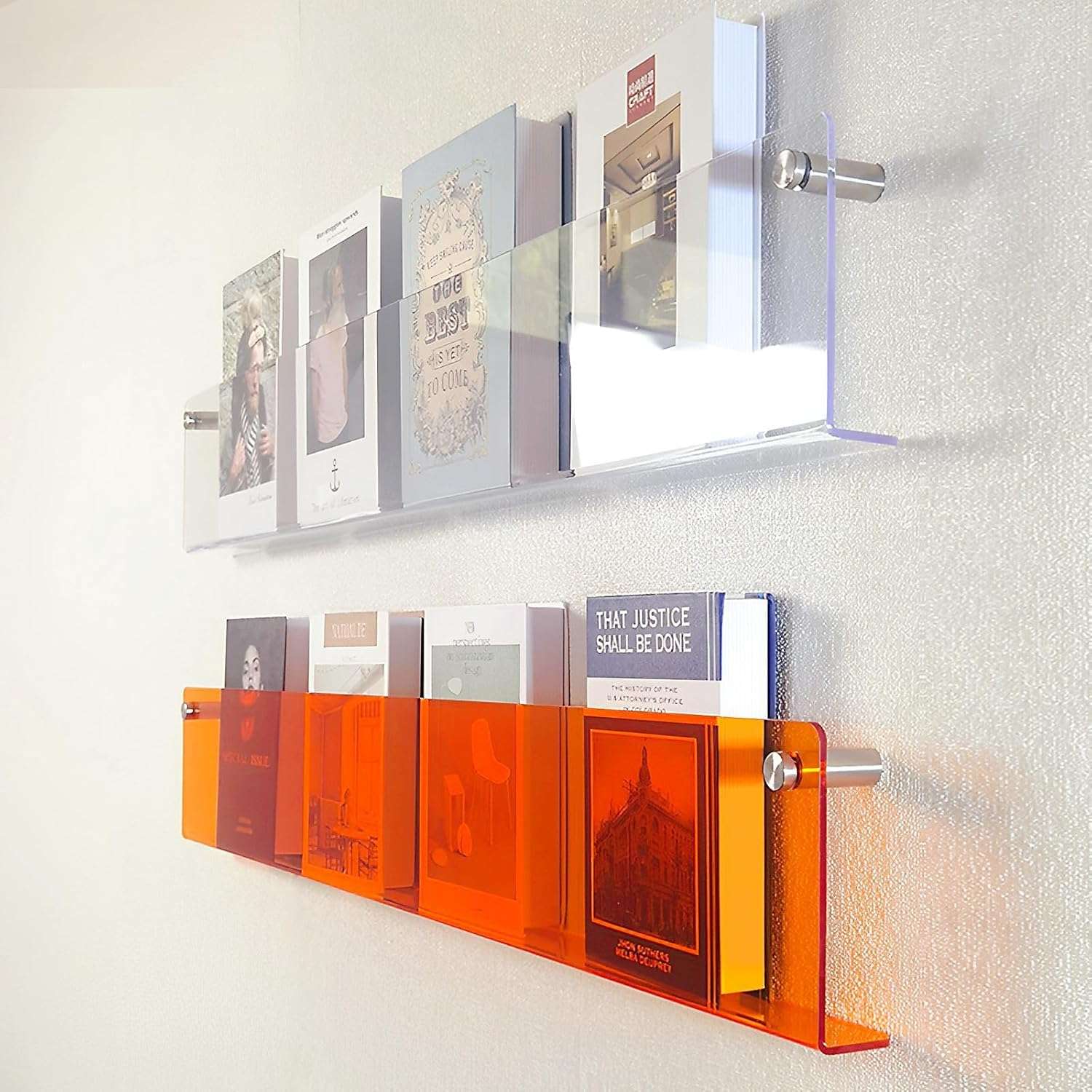 Modern Floating Wall Magazine Holder - Fesara