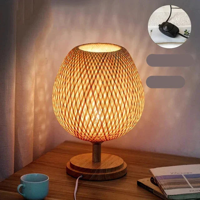 Natural Bamboo Desk Light Lamp