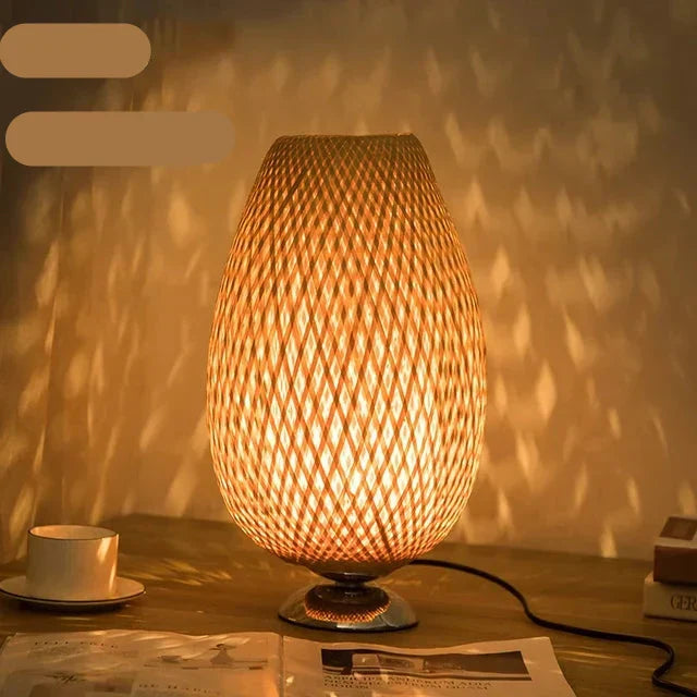 Natural Bamboo Desk Light Lamp
