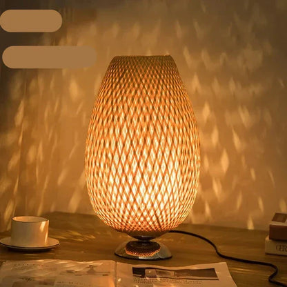 Natural Bamboo Desk Light Lamp