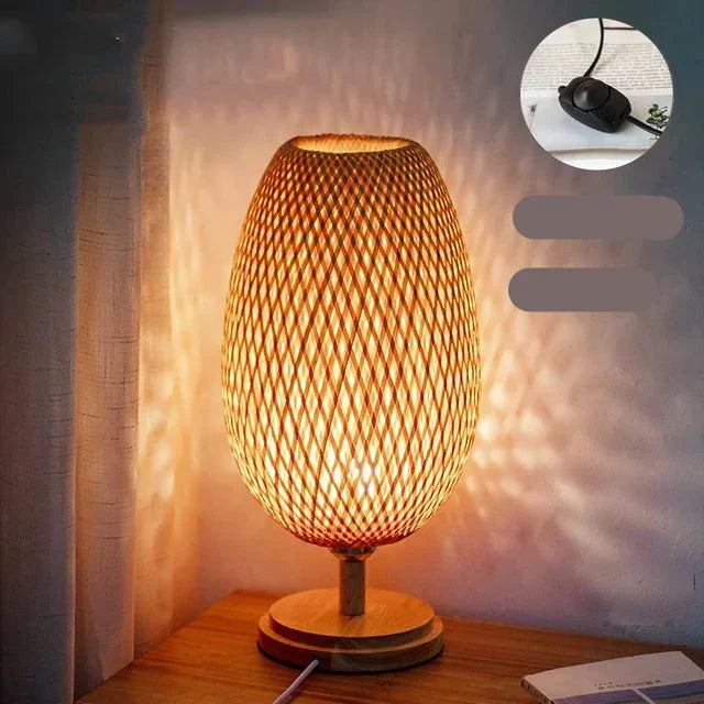 Natural Bamboo Desk Light Lamp