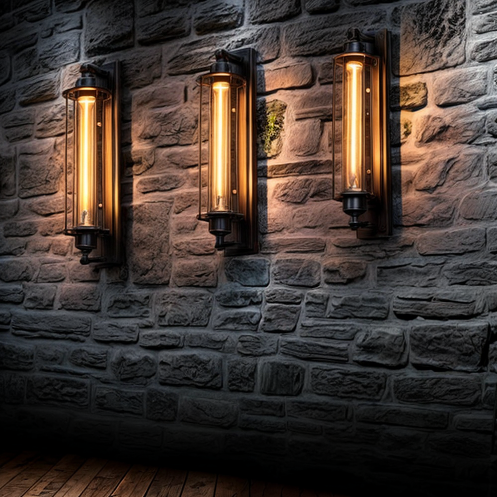 Rustic Metal Wall Lamp – Classic Cage Sconce for Home Decor