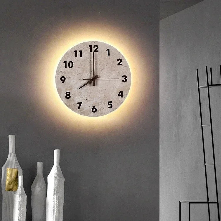 Traditional Round Wall Clock with Simple Elegance - Fesara