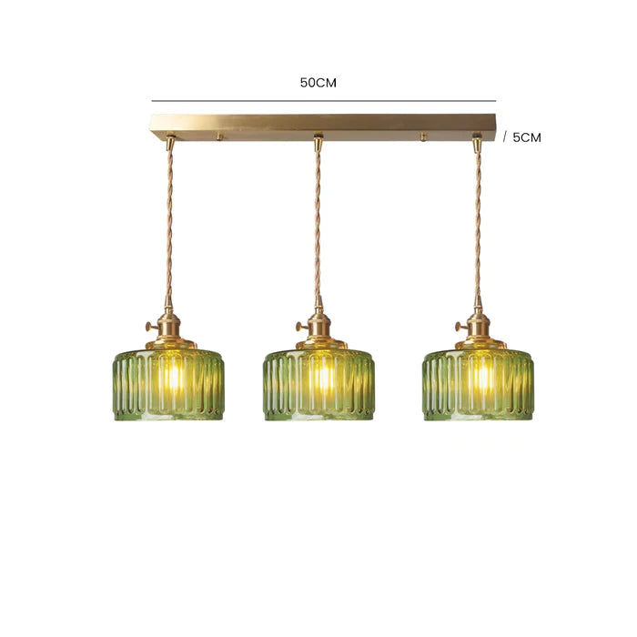Classic Crystal Drop Pendant Light Glass Shade