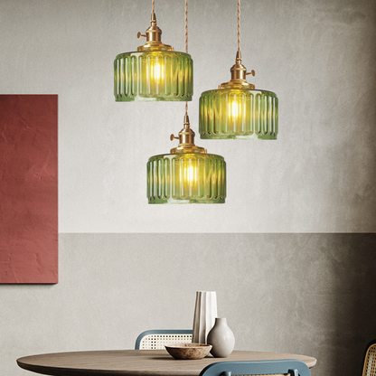 Classic Crystal Drop Pendant Light Glass Shade