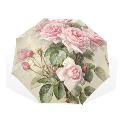Compact Floral Auto Open Umbrella - Fesara