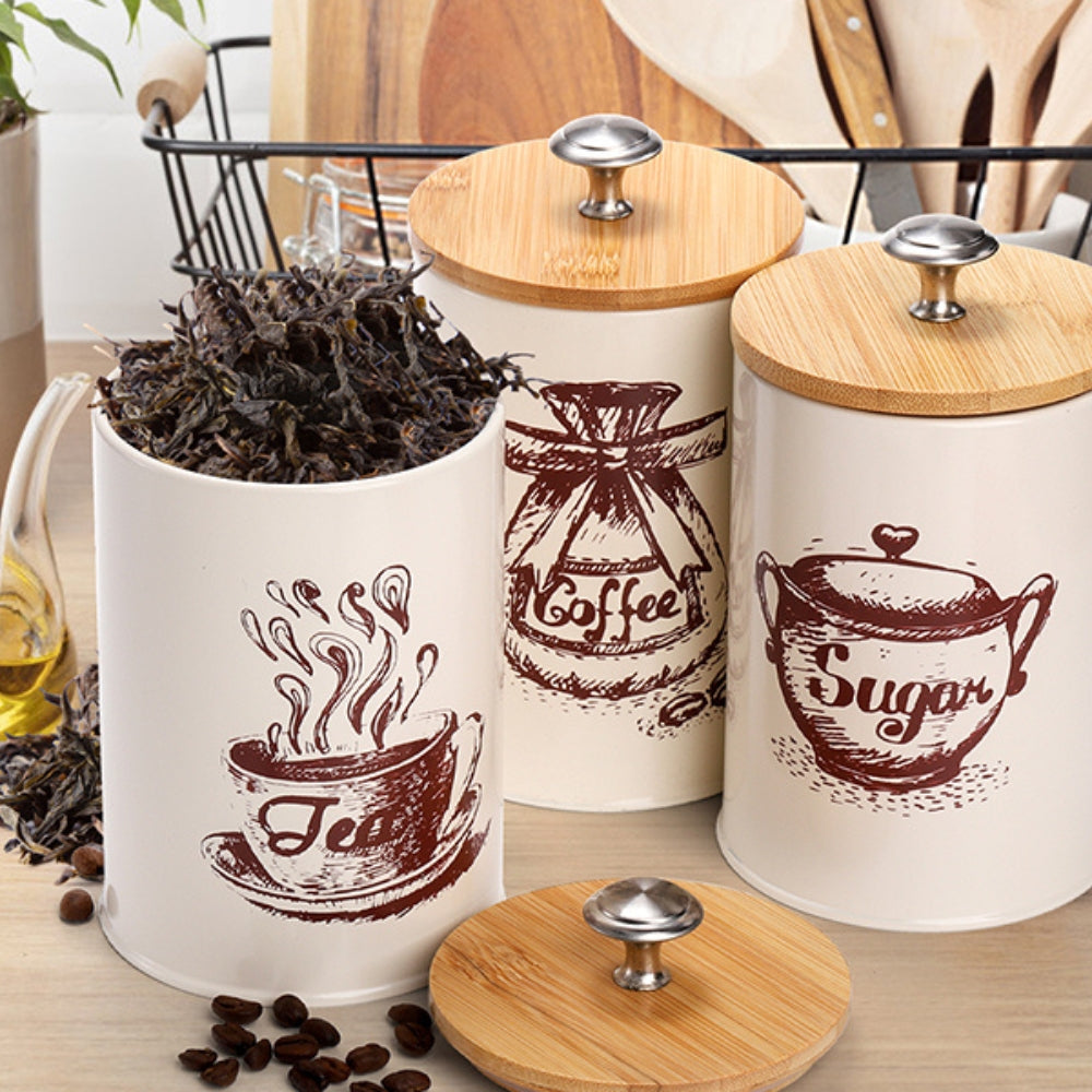 Fesara | Airtight Metal Food Container | 3 Piece Set