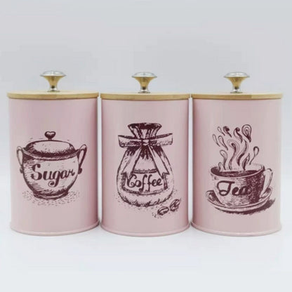 Fesara | Airtight Metal Food Container | 3 Piece Set