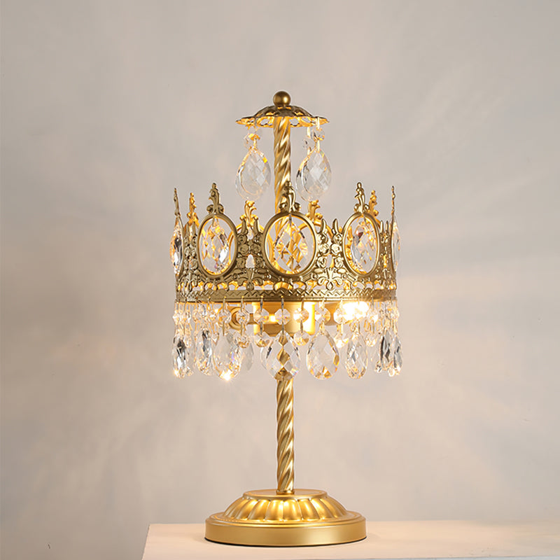 Luxurious Glass Table Lamp with Metallic Base