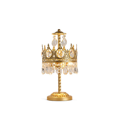 Luxurious Glass Table Lamp with Metallic Base