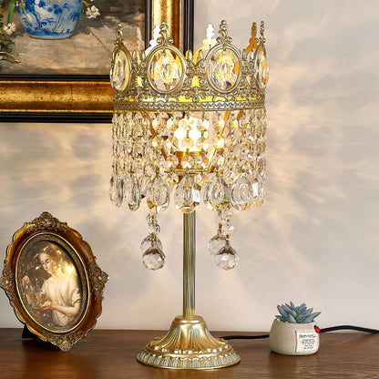Luxurious Glass Table Lamp with Metallic Base