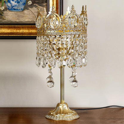 Luxurious Glass Table Lamp with Metallic Base