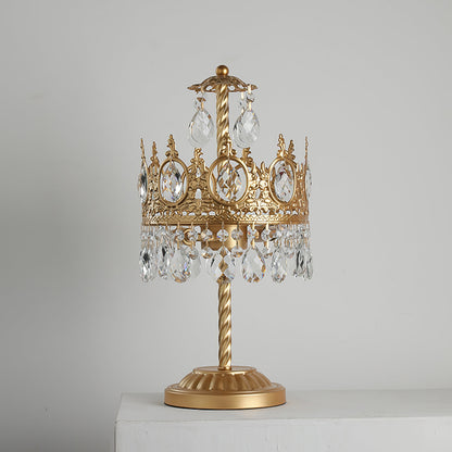 Luxurious Glass Table Lamp with Metallic Base