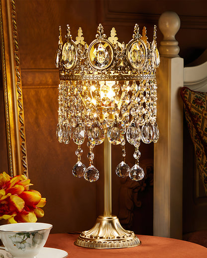 Luxurious Glass Table Lamp with Metallic Base