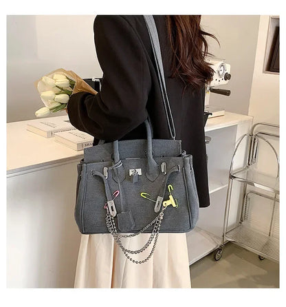 Vintage Distressed Denim Crossbody Bag 2025 Spring Summer Boho Chic Shoulder Purse for Women - Funny Ripped Designer Handbag 5