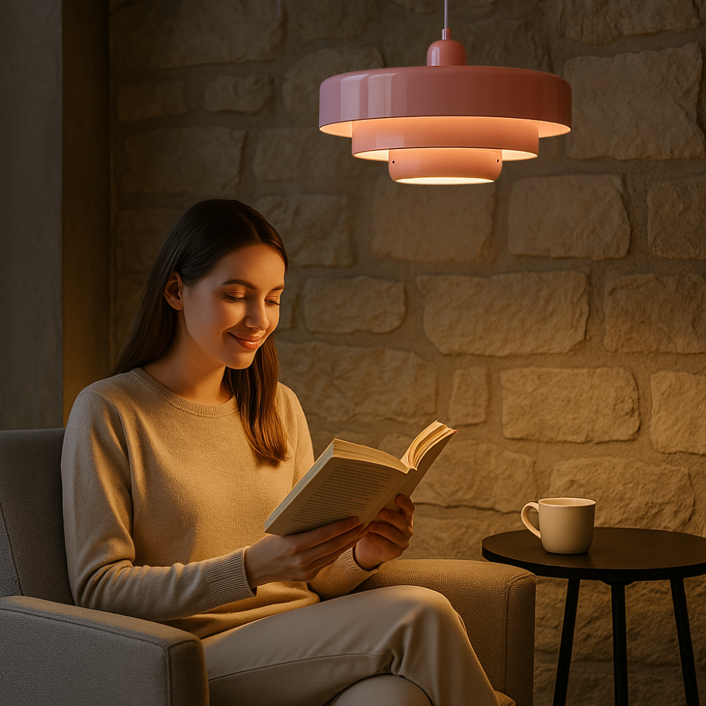Rustic Metal Pendant Light - Classic Warm LED Lighting