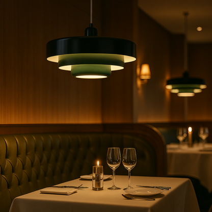 Rustic Metal Pendant Light - Classic Warm LED Lighting