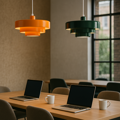 Rustic Metal Pendant Light - Classic Warm LED Lighting