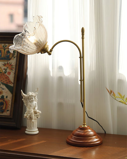 Vintage Style Lamp with Distressed Finish and Warm Light