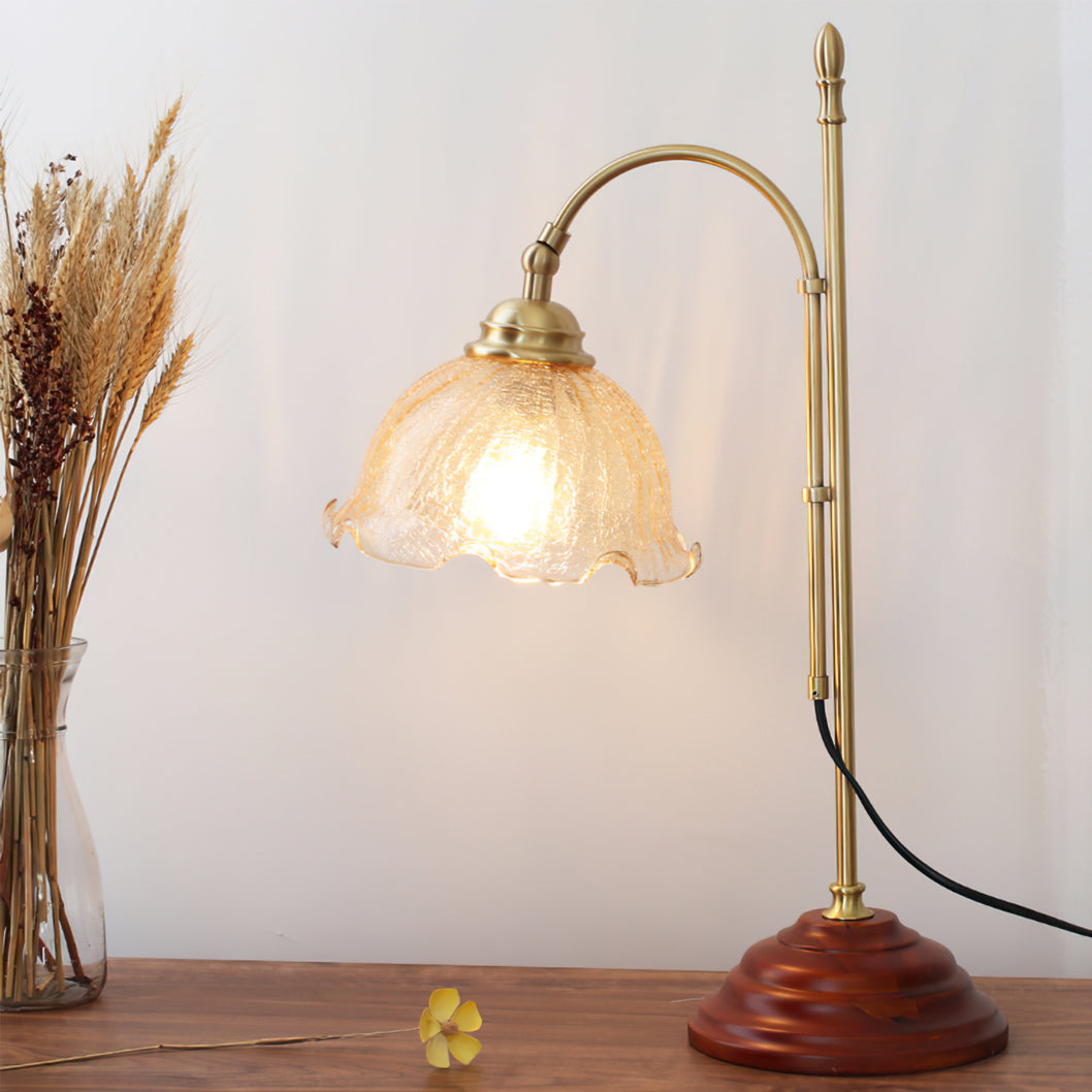 Vintage Style Lamp with Distressed Finish and Warm Light