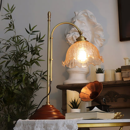 Vintage Style Lamp with Distressed Finish and Warm Light