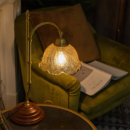 Vintage Style Lamp with Distressed Finish and Warm Light