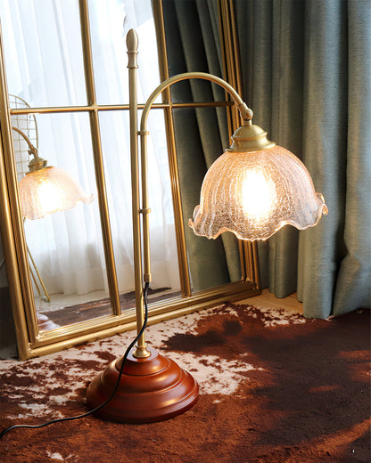 Vintage Style Lamp with Distressed Finish and Warm Light
